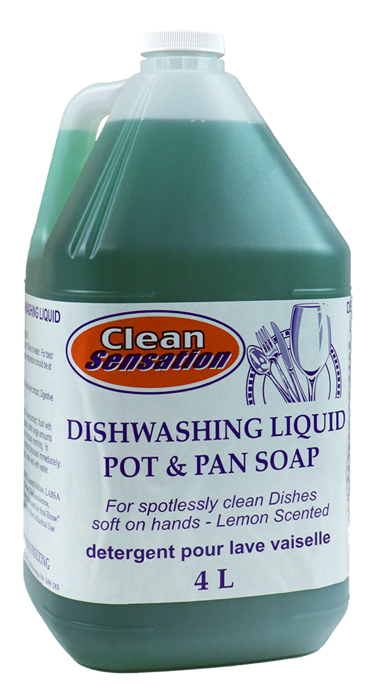 CLEAN SENSATION GREEN LIQUID POT & PAN SOAP - 4 L (4/case) - T3593